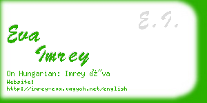 eva imrey business card